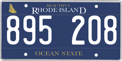 RI license plate 895208