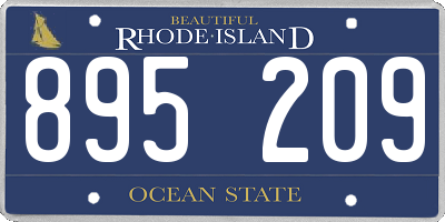 RI license plate 895209