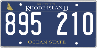 RI license plate 895210