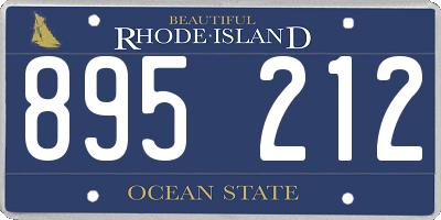 RI license plate 895212