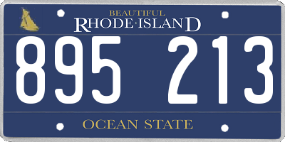 RI license plate 895213