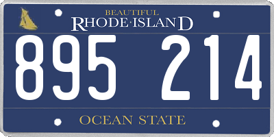 RI license plate 895214