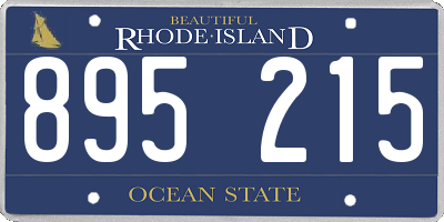 RI license plate 895215