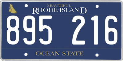 RI license plate 895216