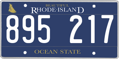 RI license plate 895217
