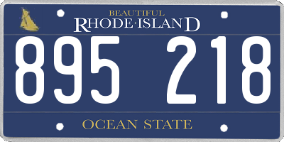 RI license plate 895218