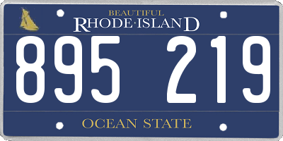 RI license plate 895219