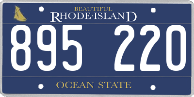 RI license plate 895220