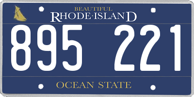 RI license plate 895221