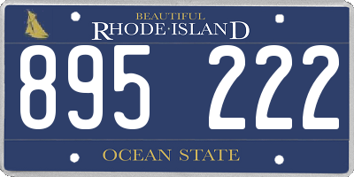 RI license plate 895222