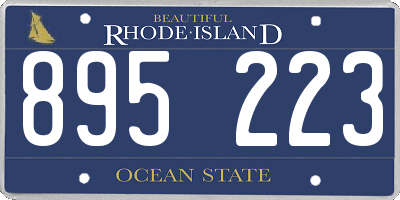RI license plate 895223
