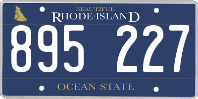 RI license plate 895227