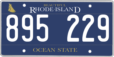 RI license plate 895229