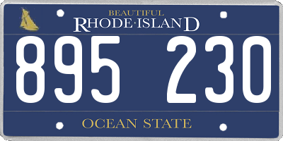RI license plate 895230