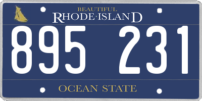 RI license plate 895231