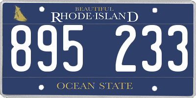 RI license plate 895233