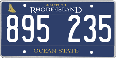 RI license plate 895235