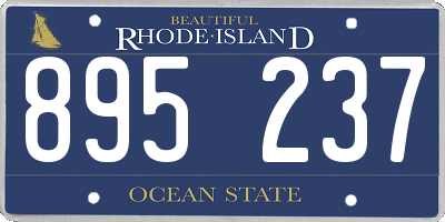RI license plate 895237
