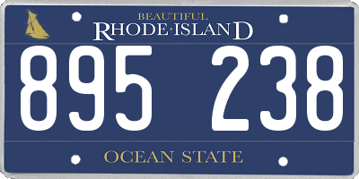 RI license plate 895238