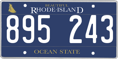 RI license plate 895243