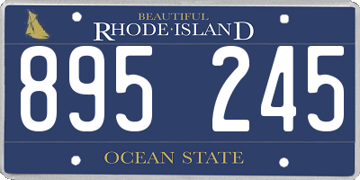 RI license plate 895245