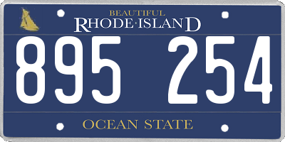 RI license plate 895254