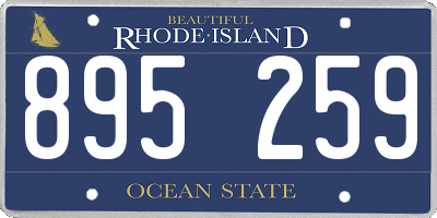 RI license plate 895259