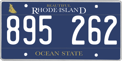 RI license plate 895262