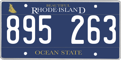 RI license plate 895263