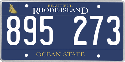 RI license plate 895273