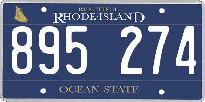 RI license plate 895274