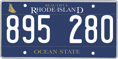 RI license plate 895280