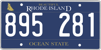 RI license plate 895281