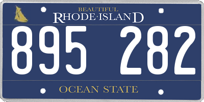 RI license plate 895282