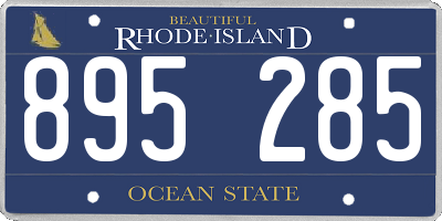 RI license plate 895285