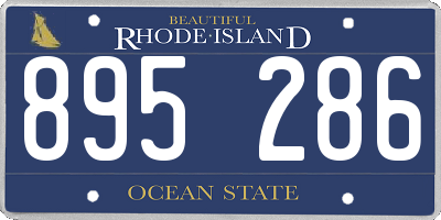 RI license plate 895286