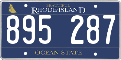 RI license plate 895287