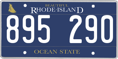 RI license plate 895290