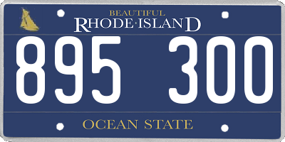 RI license plate 895300