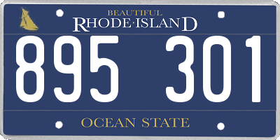 RI license plate 895301