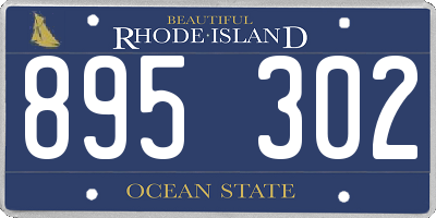 RI license plate 895302