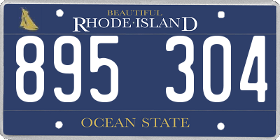 RI license plate 895304
