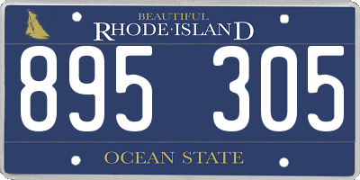 RI license plate 895305