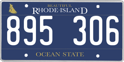 RI license plate 895306