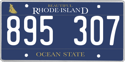 RI license plate 895307