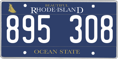 RI license plate 895308