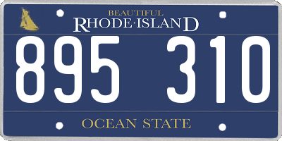 RI license plate 895310