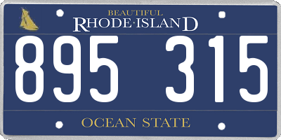 RI license plate 895315