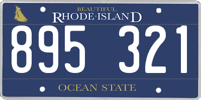 RI license plate 895321