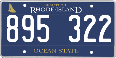 RI license plate 895322
